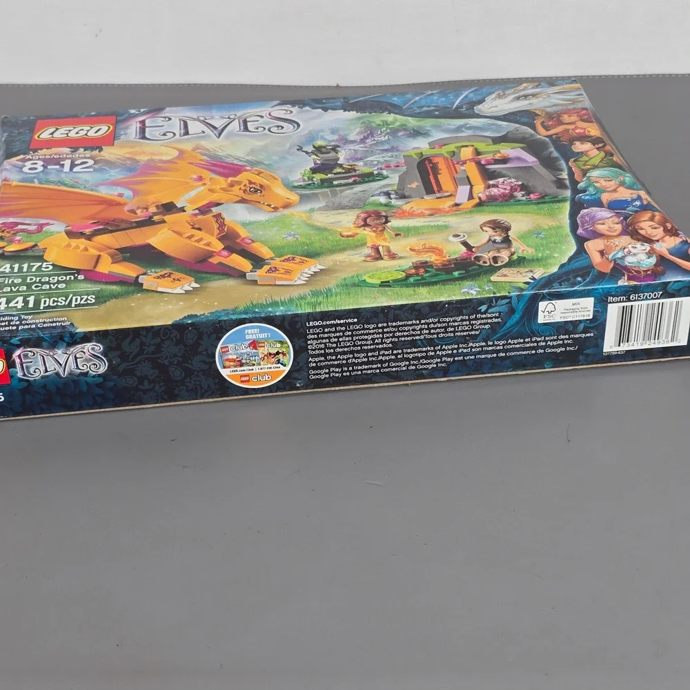 LEGO Elves Fire Dragons Lava Cave 41175 Building Toy Set Zonya Azari Emily Jones